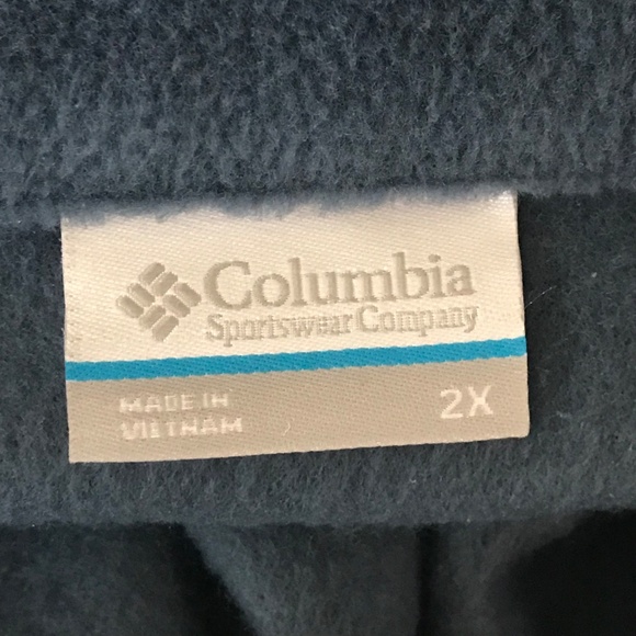 COLUMBIA Fleece Jacket Full Zip Front Coat Blue Green Women’s Plus Size 2X - Picture 14 of 16